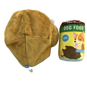 Bark Box Dog Toy Medium/Large Oven Barked Stuffed Turkey Crinkle BarkBox CLEAN